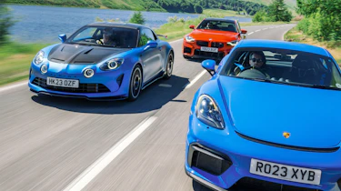BMW M2 v Porsche Cayman GT4 v Alpine A110 R road