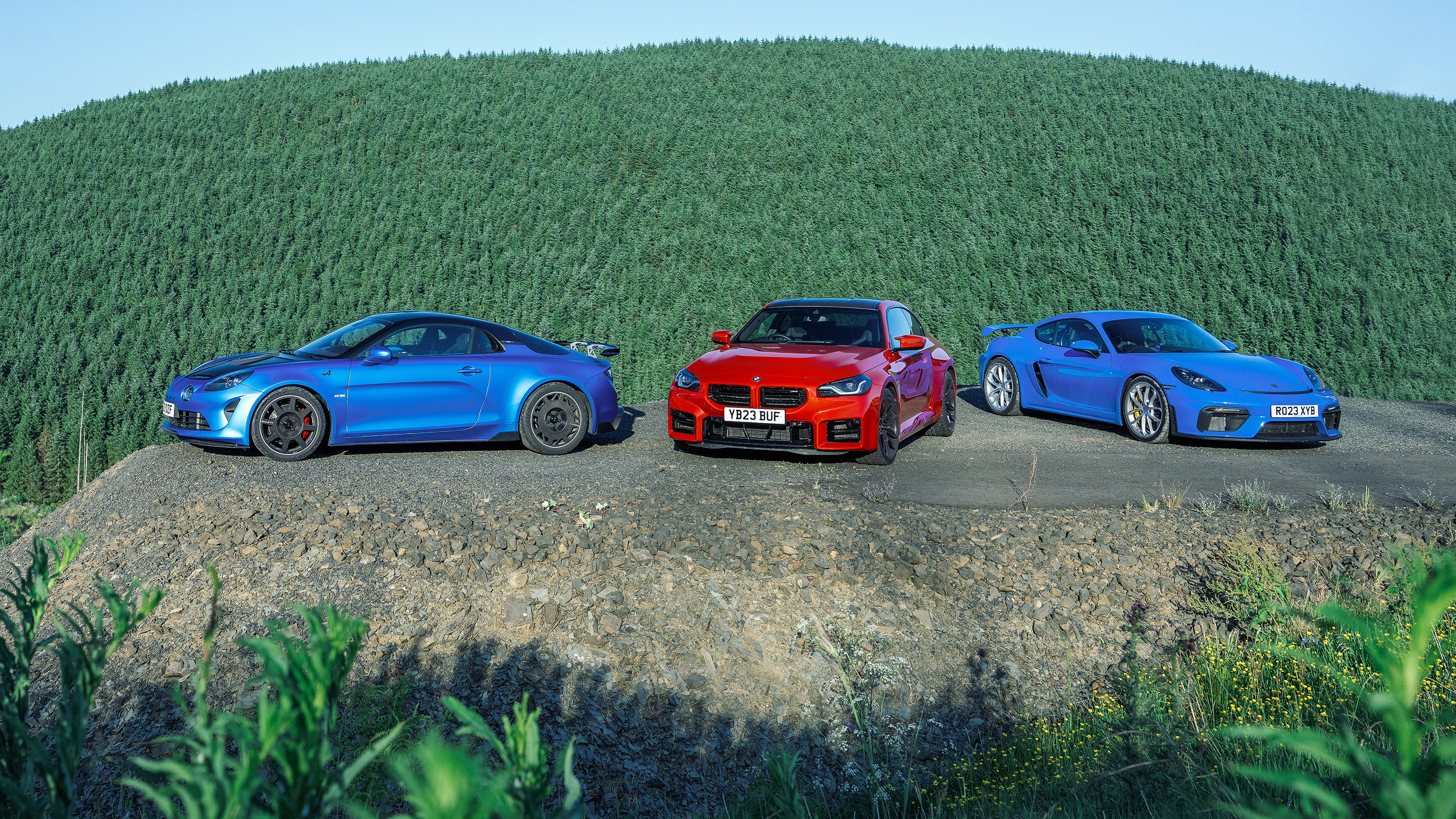 BMW M2 v Porsche Cayman GT4 v Alpine A110 R road