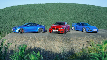 BMW M2 v Porsche Cayman GT4 v Alpine A110 R road