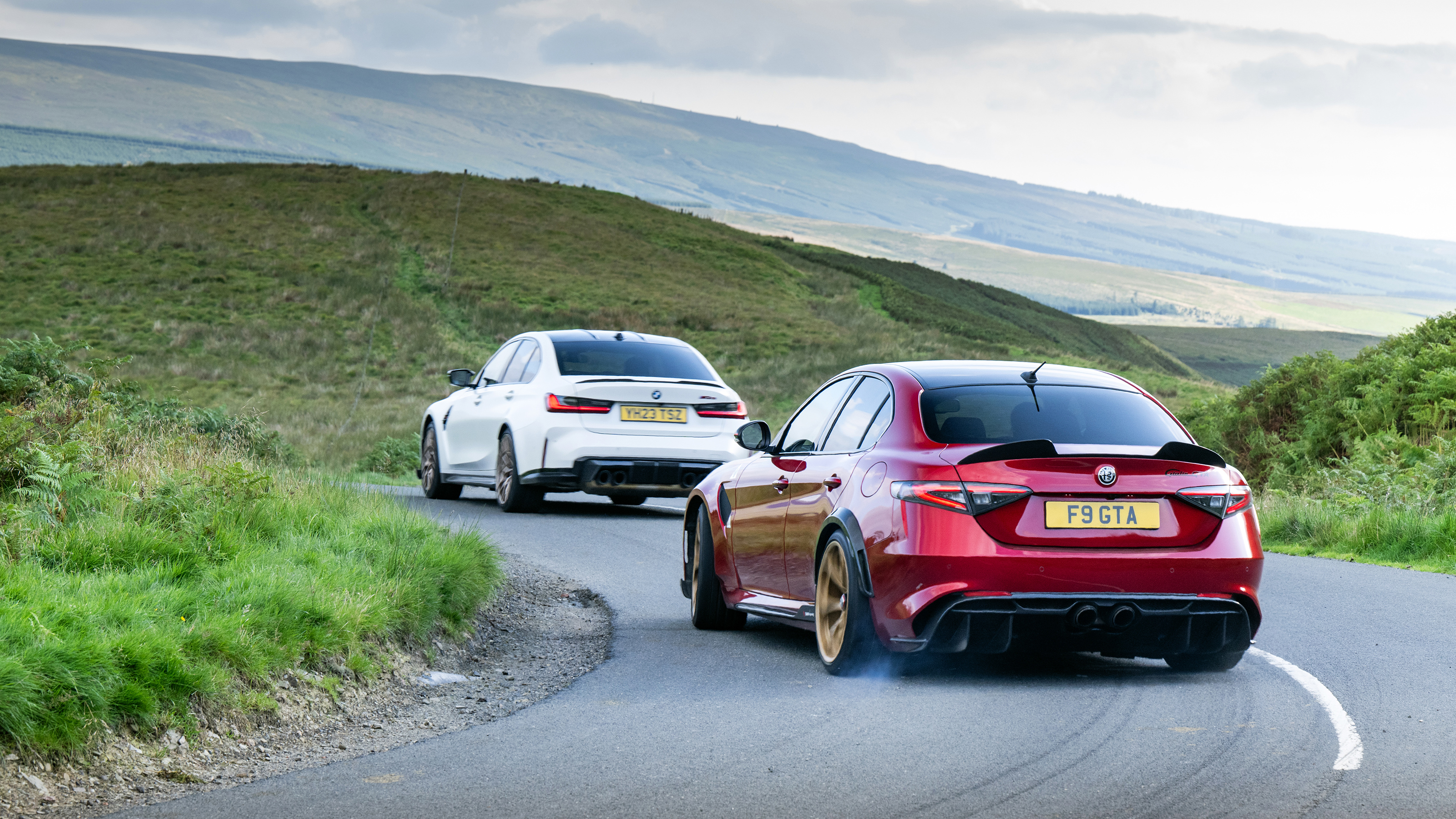 BMW M3 CS v Alfa Romeo Giulia GTA v Jaguar XE Project 8