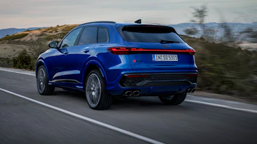 Audi SQ5 driving rear three-quarter