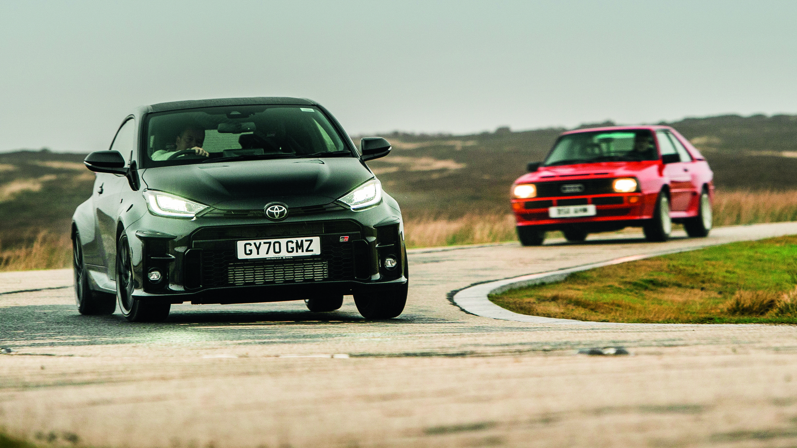 Audi Sport Quattro v Subaru Impreza 22B v Toyota GR Yaris