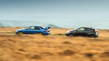 Audi Sport Quattro v Subaru Impreza 22B v Toyota GR Yaris