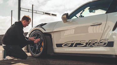 Porsche in the pits