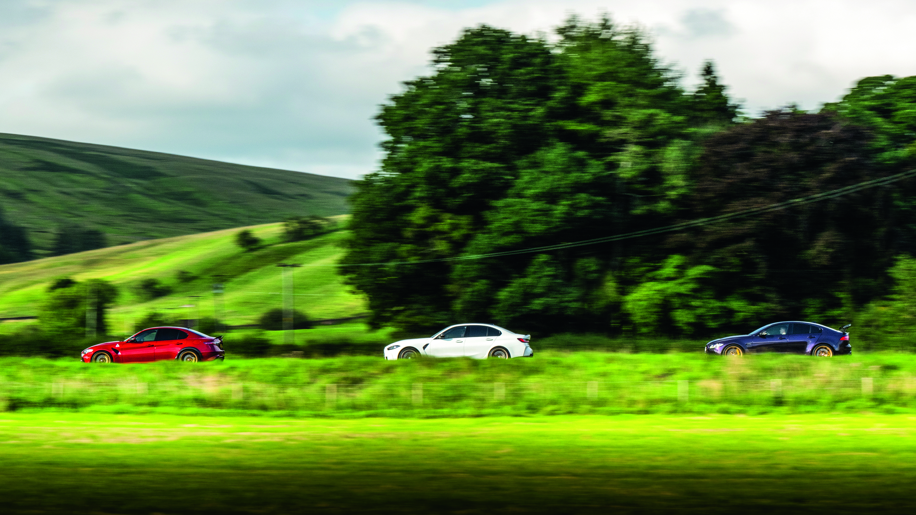 BMW M3 CS v Alfa Romeo Giulia GTA v Jaguar XE Project 8