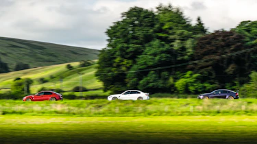 BMW M3 CS v Alfa Romeo Giulia GTA v Jaguar XE Project 8