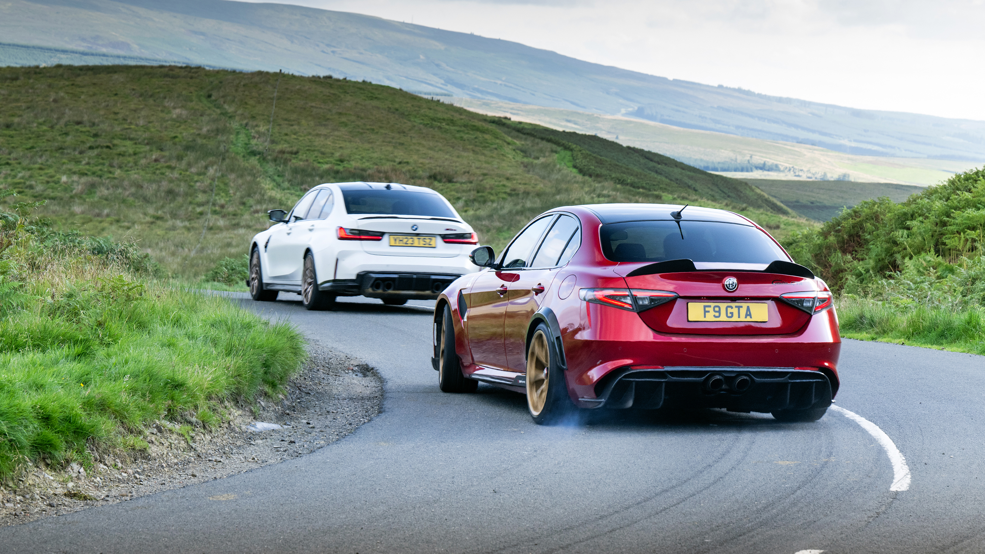 BMW M3 CS v Alfa Romeo Giulia GTA v Jaguar XE Project 8