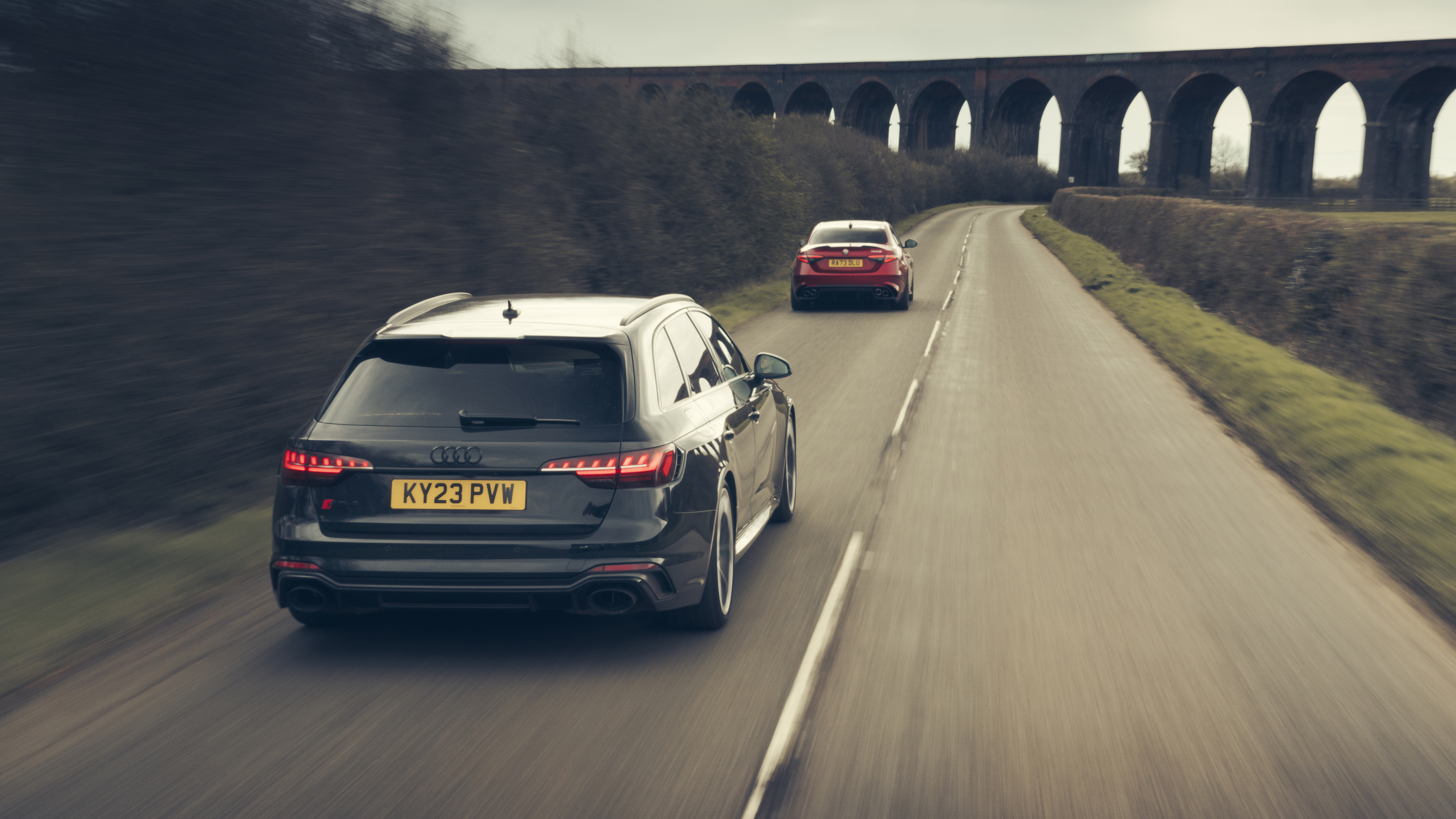 Alfa Romeo Giulia Quadrifoglio v Audi RS4 Competition