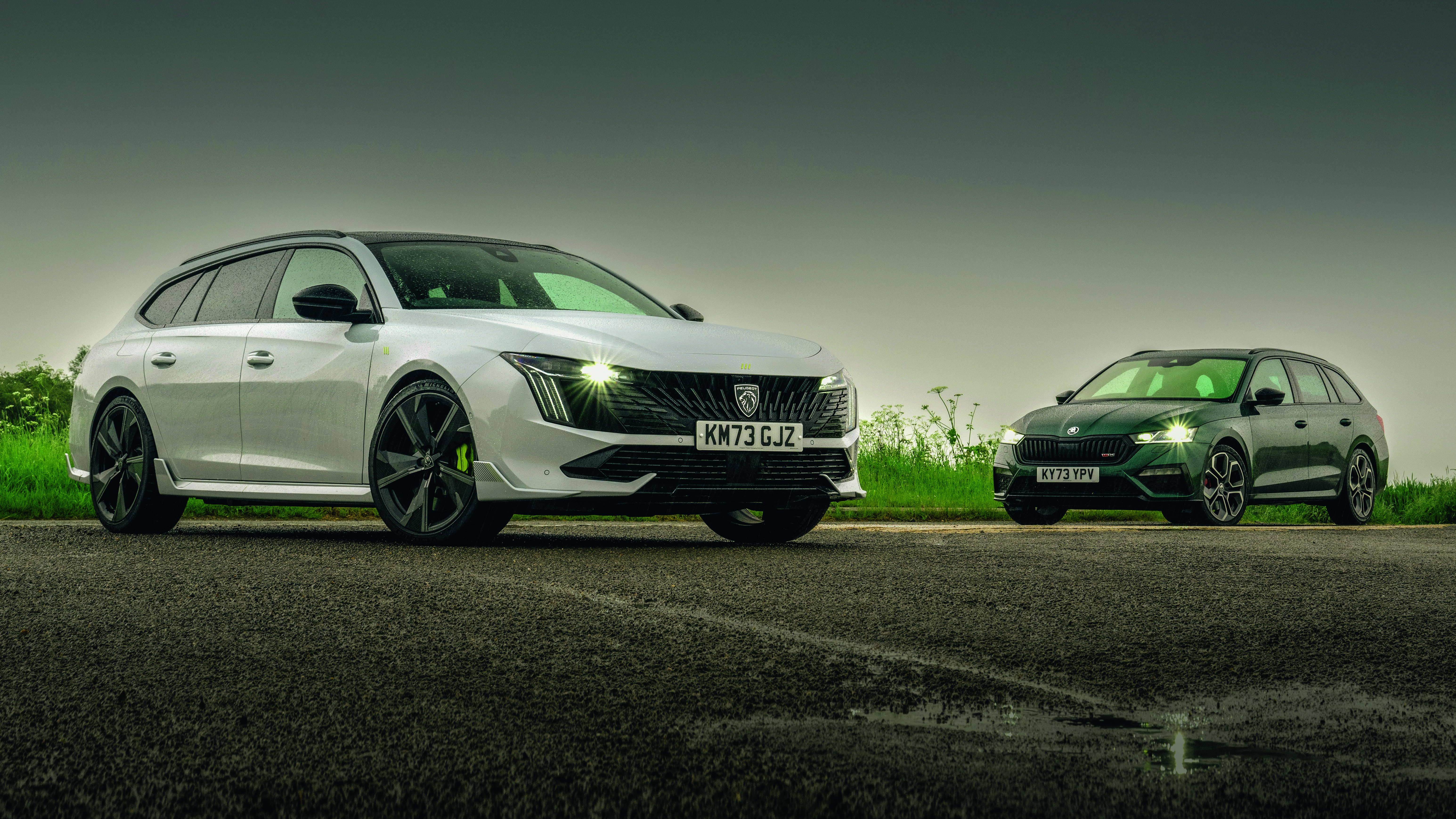 Peugeot 508 PSE and Skoda Octavia vRS estate