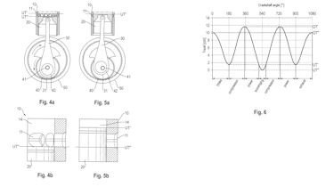 Porsche six-stroke patent drawings