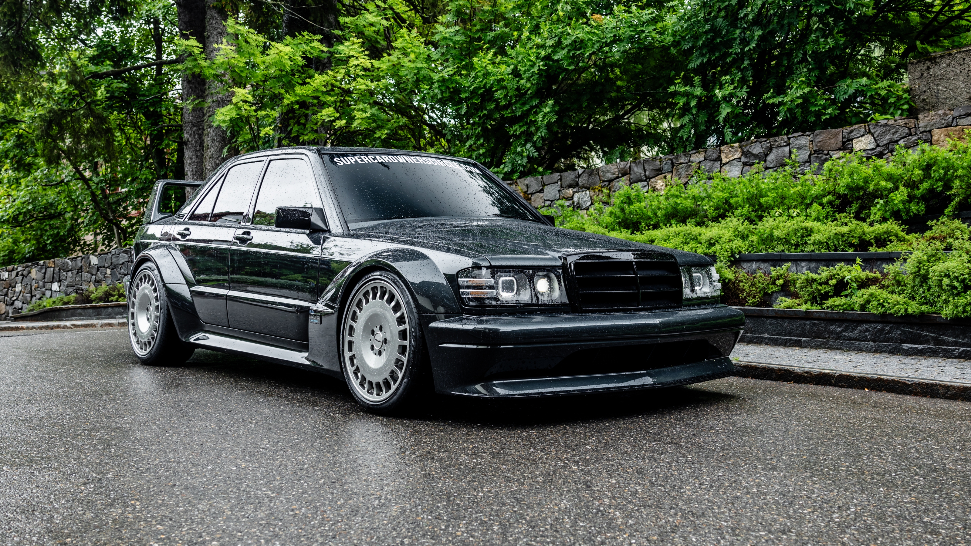 HWA Evo Mercedes 190E restomod front