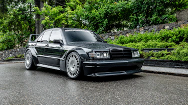 HWA Evo Mercedes 190E restomod front