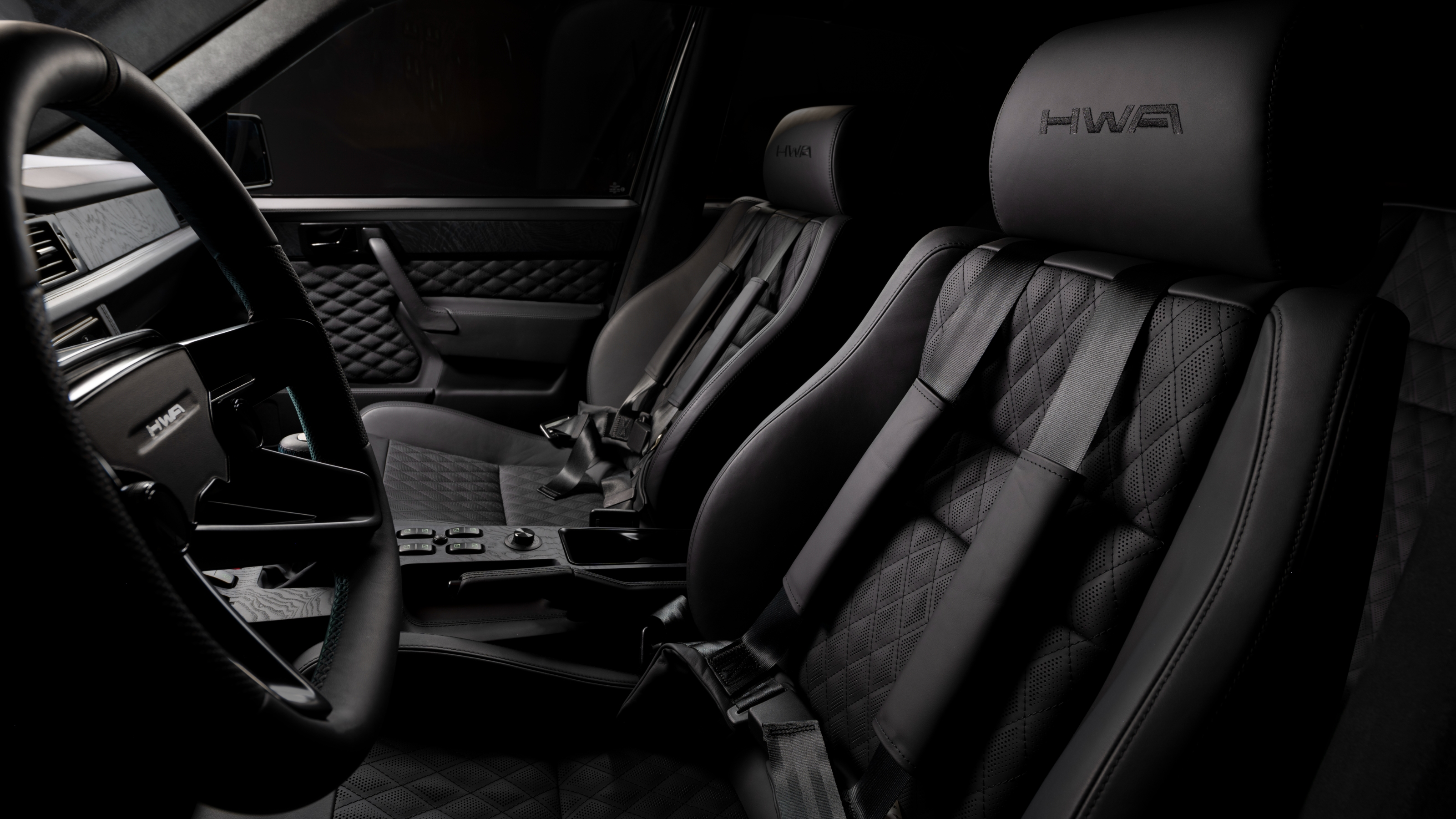 HWA Evo Mercedes 190E restomod interior