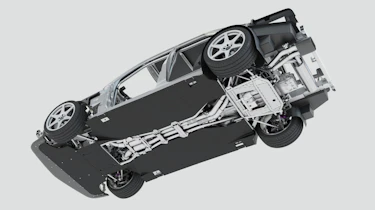 HWA Evo Mercedes 190E restomod chassis