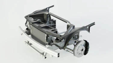 HWA Evo Mercedes 190E restomod front structure
