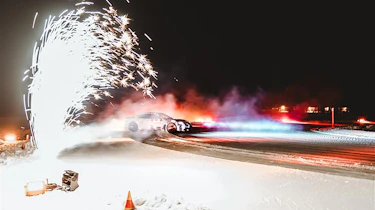 Porsche Taycan ice drifting record