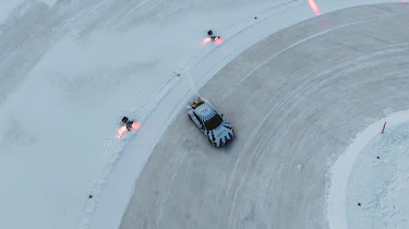 Porsche Taycan ice drifting record