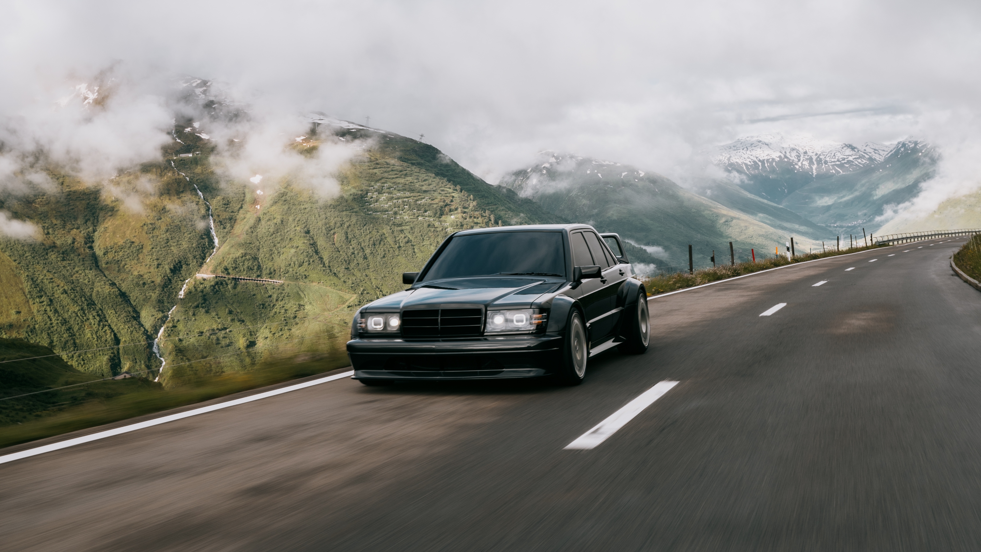 HWA Evo Mercedes 190E restomod front