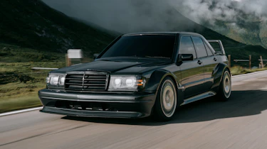 HWA Evo Mercedes 190E restomod front