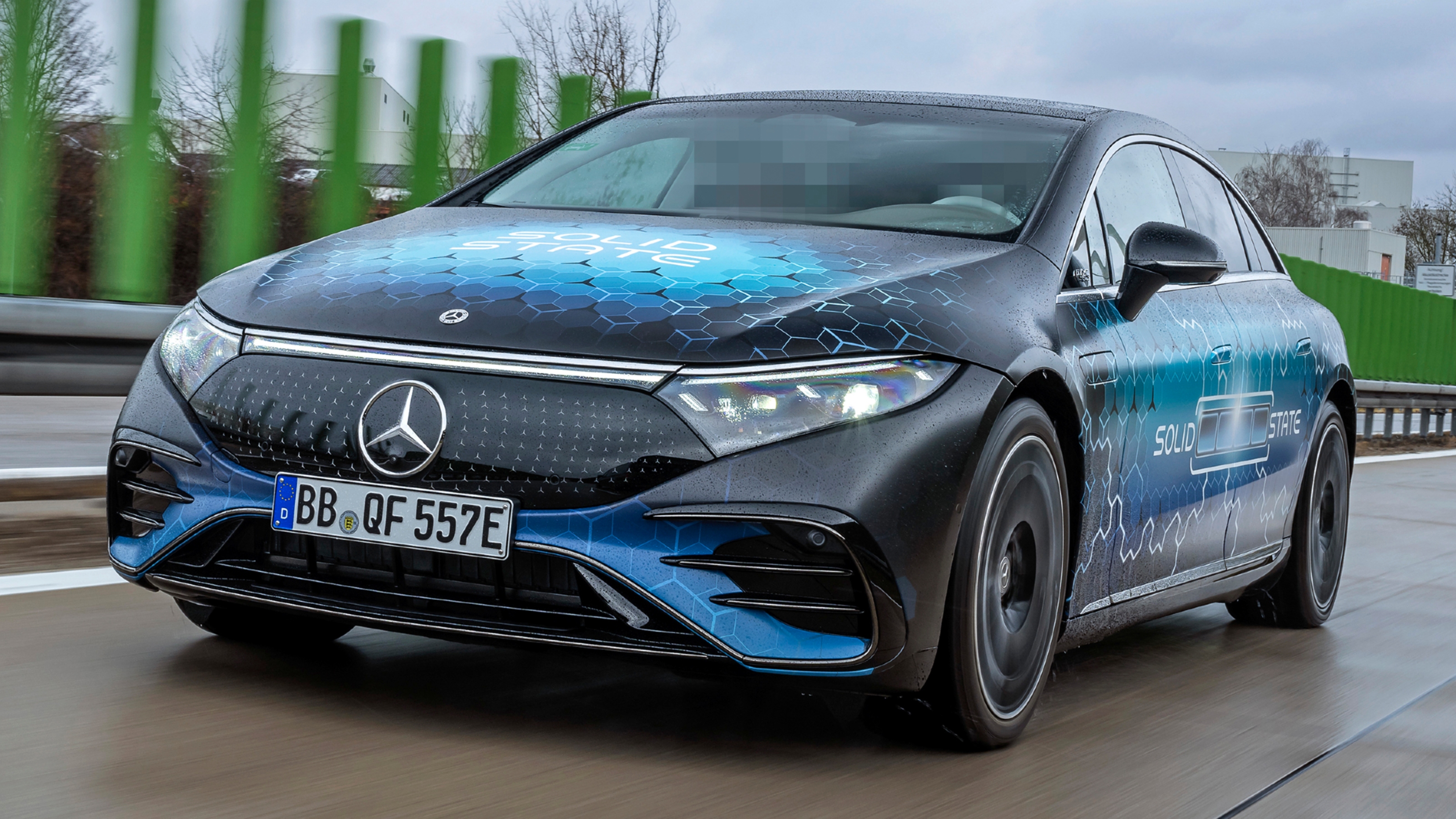 Mercedes EQS solid state battery mule