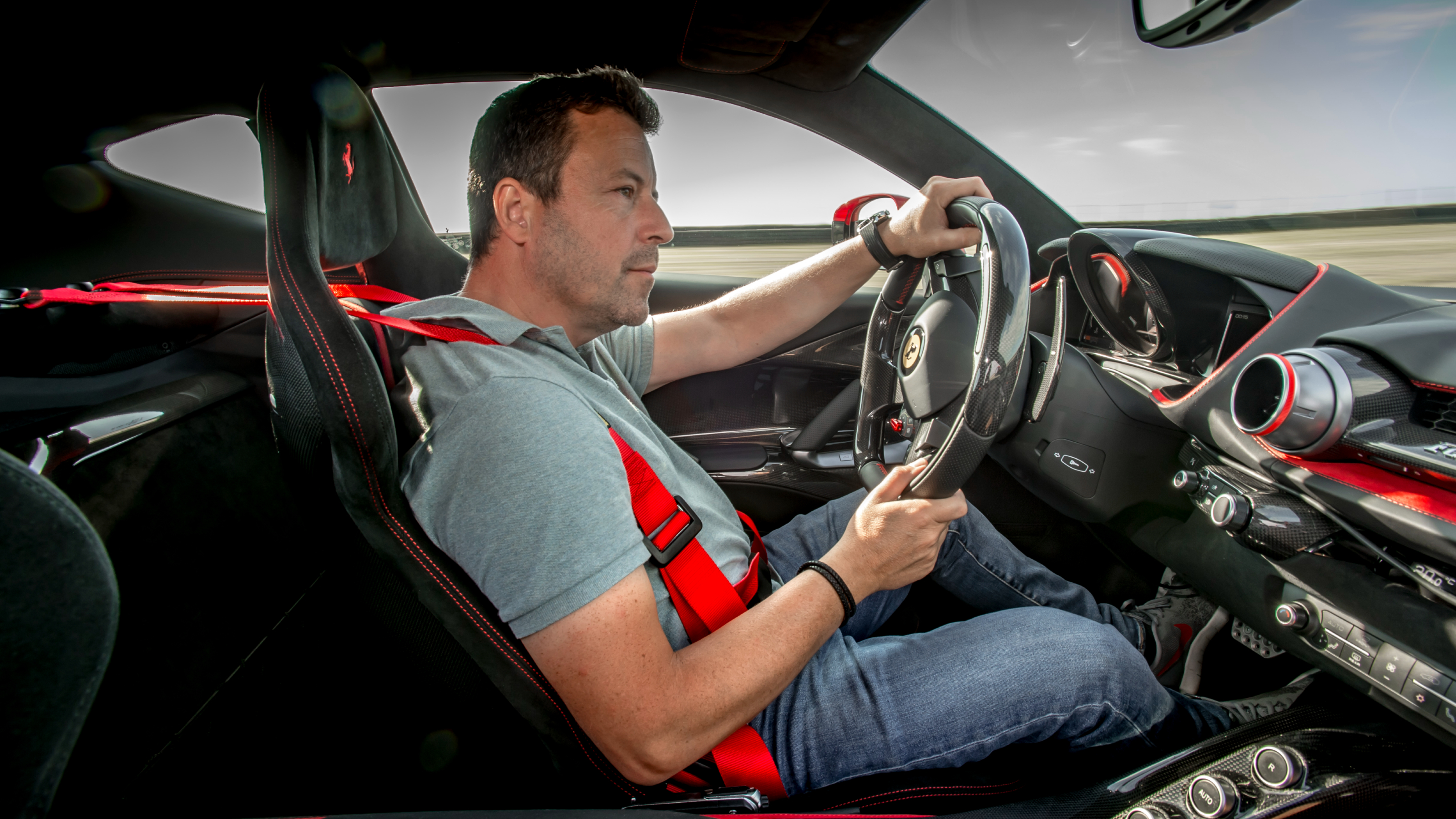 Ferrari 812 Superfast interior driving 