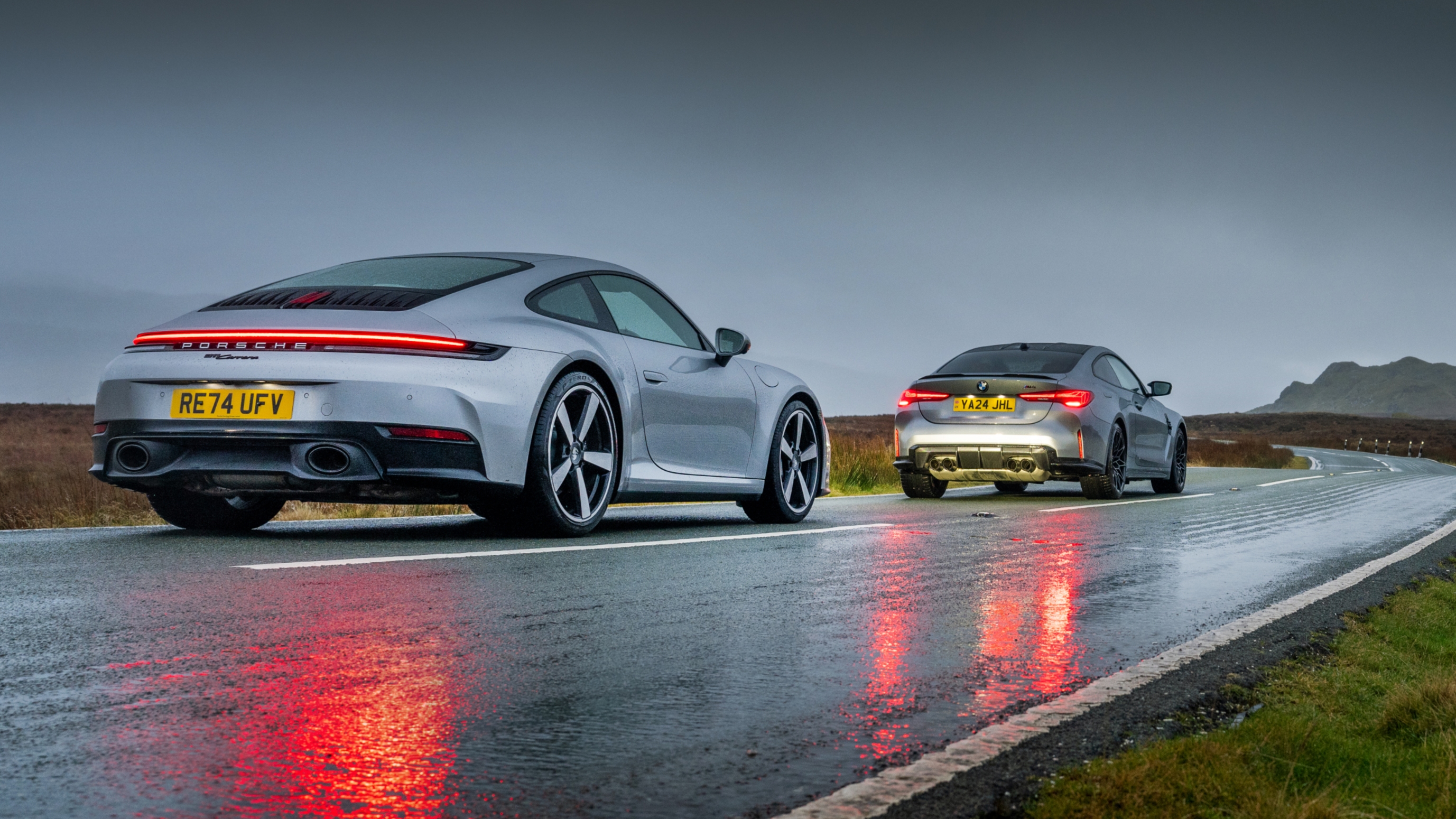 BMW M4 v Porsche 911 rear