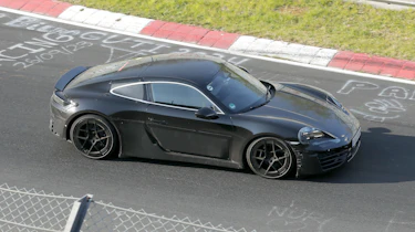 Electric Porsche Cayman side