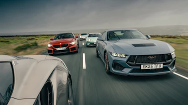 BMW M2 v Porsche Boxster GTS v Lotus Emira v Alpine A110 v Ford Mustang