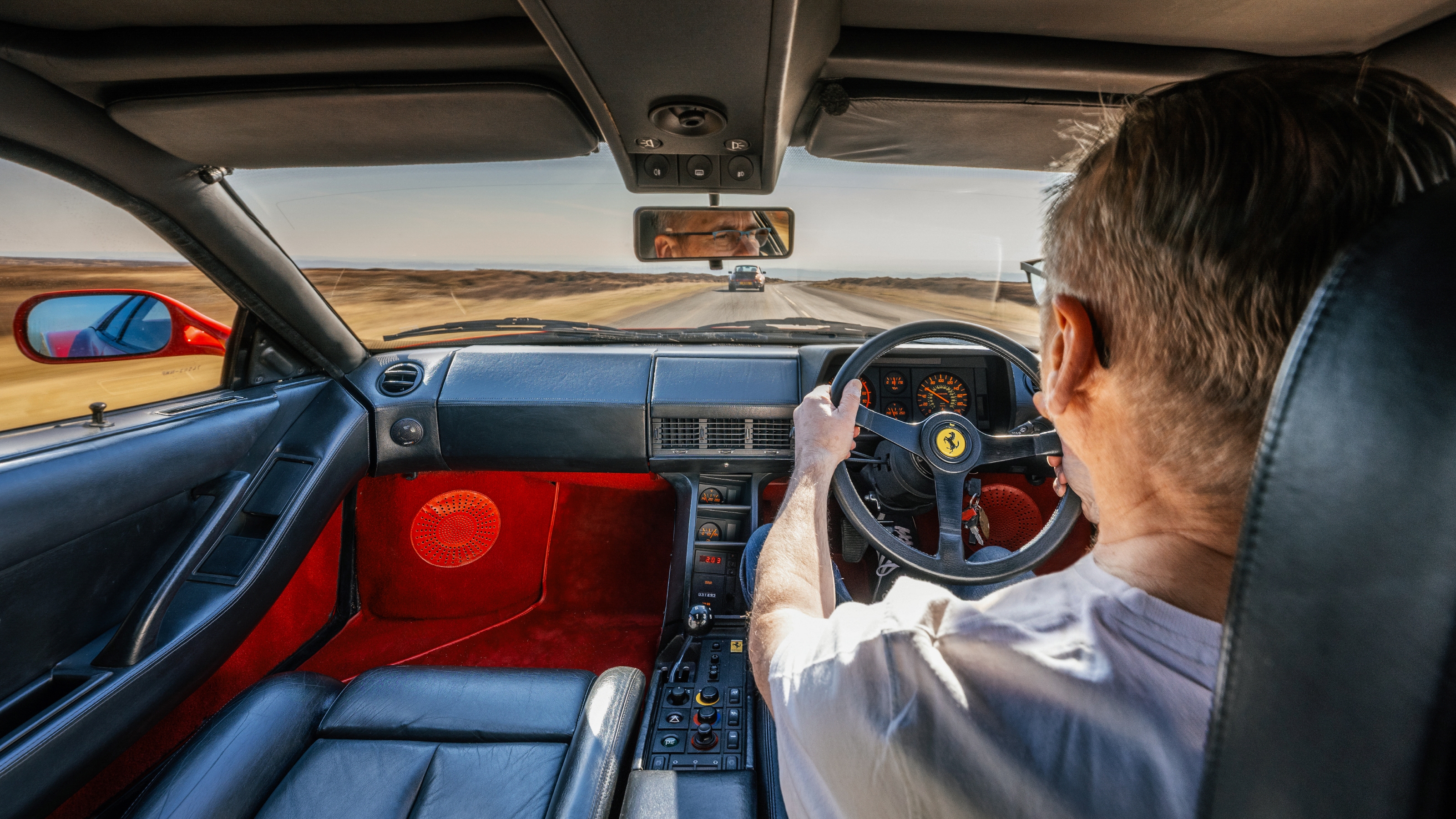 Ferrari Testarossa driving
