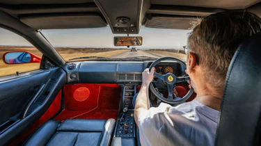 Ferrari Testarossa driving