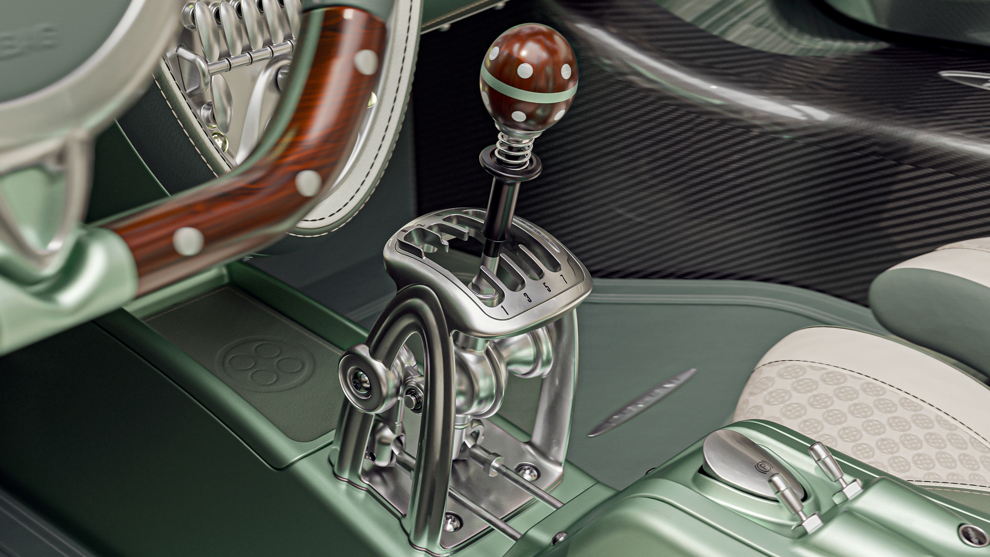 Pagani Huayra Codalunga Speedster gearlever