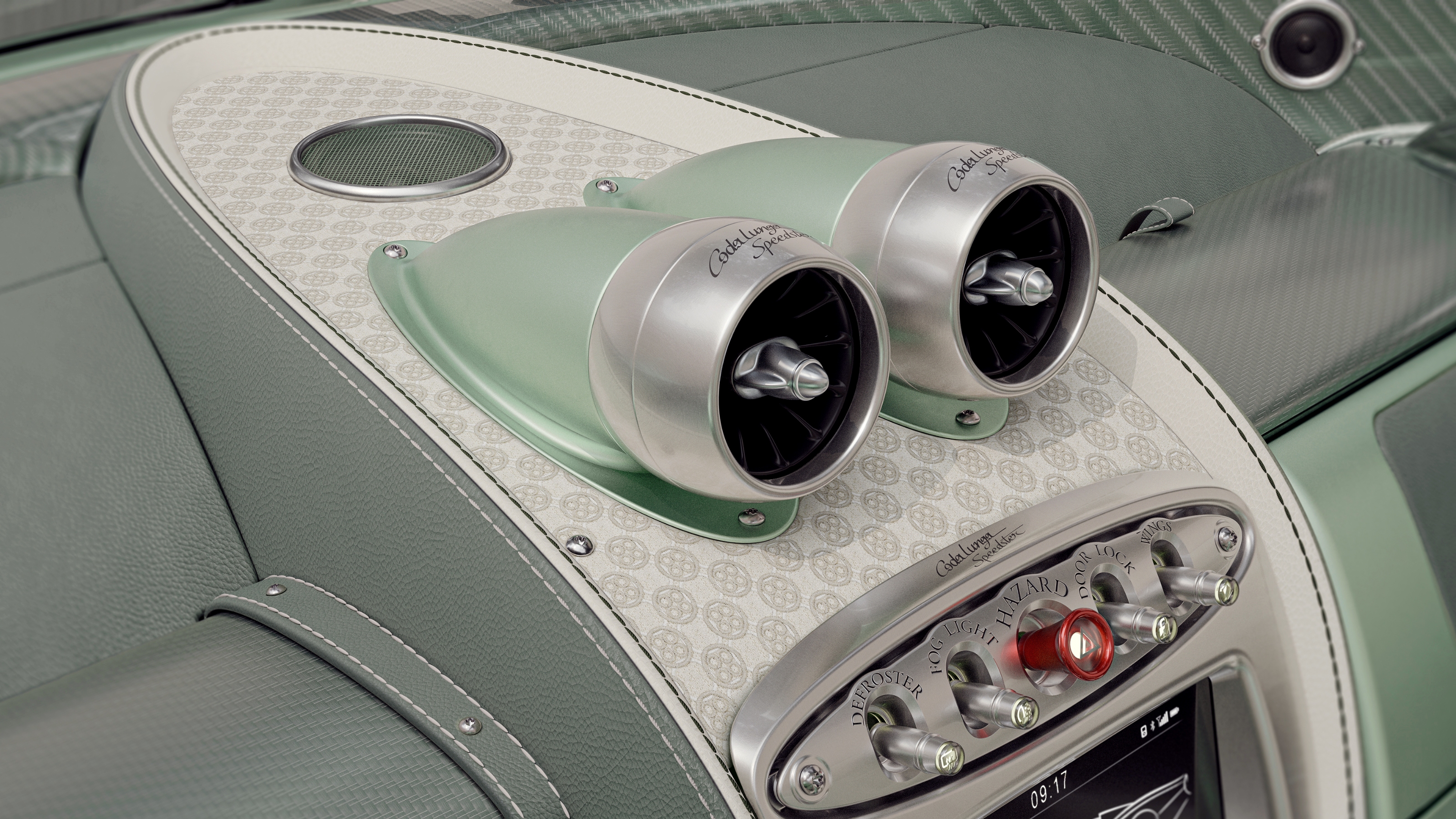Pagani Huayra Codalunga Speedster interior details