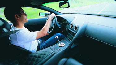 Lamborghini Murciélago interior driving