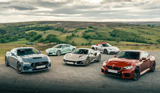 BMW M2 v Porsche Boxster GTS v Lotus Emira v Alpine A110 v Ford Mustang