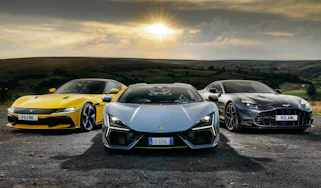 Ferrari 12 Cilindri v Lamborghini Revuelto v Aston Martin Vanquish