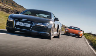 Audi R8 and Lamborghini Murciélago