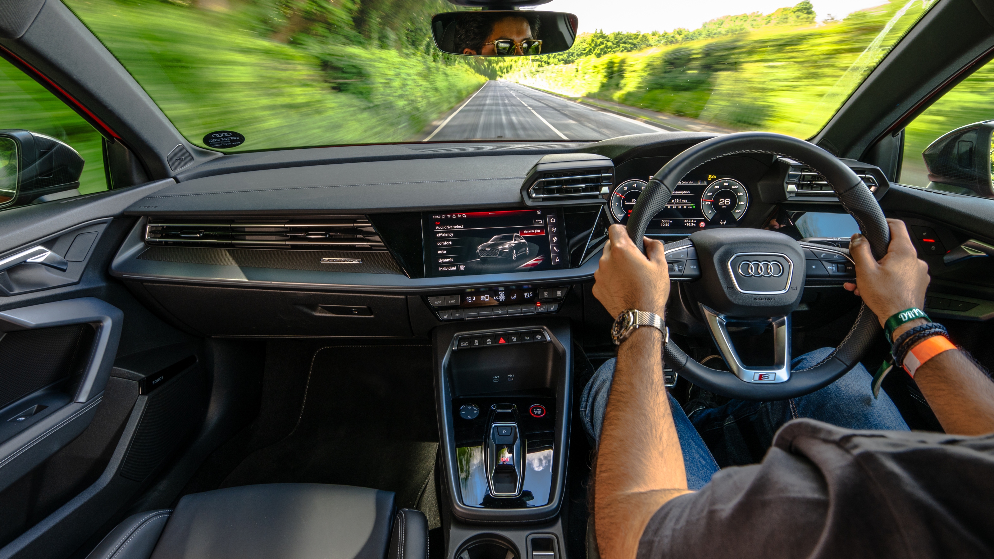 Audi S3 interior driving