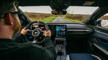 Alpine A390 interior driving