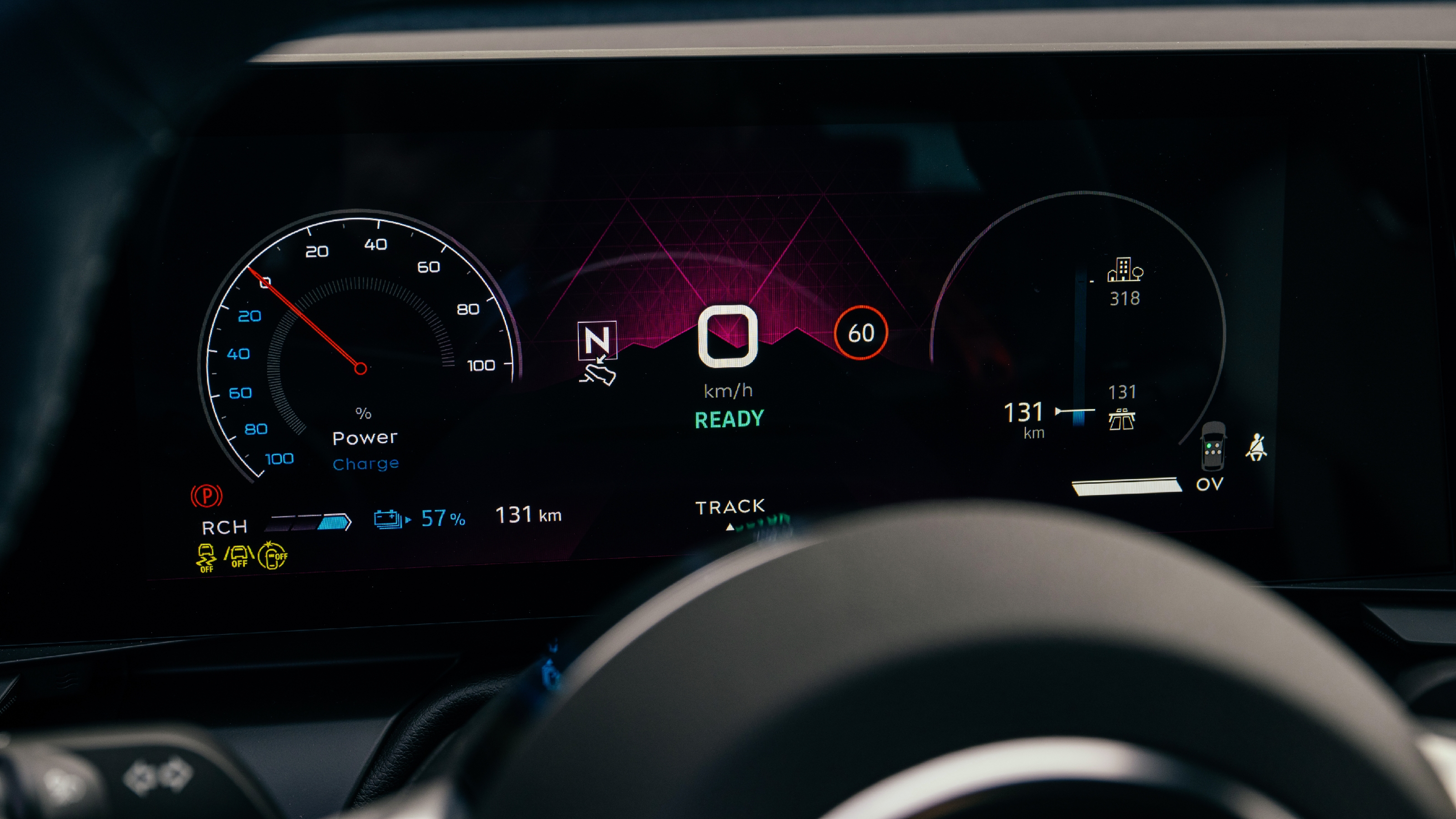 Alpine A390 driver's display