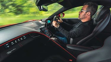 Ferrari Roma interior driving