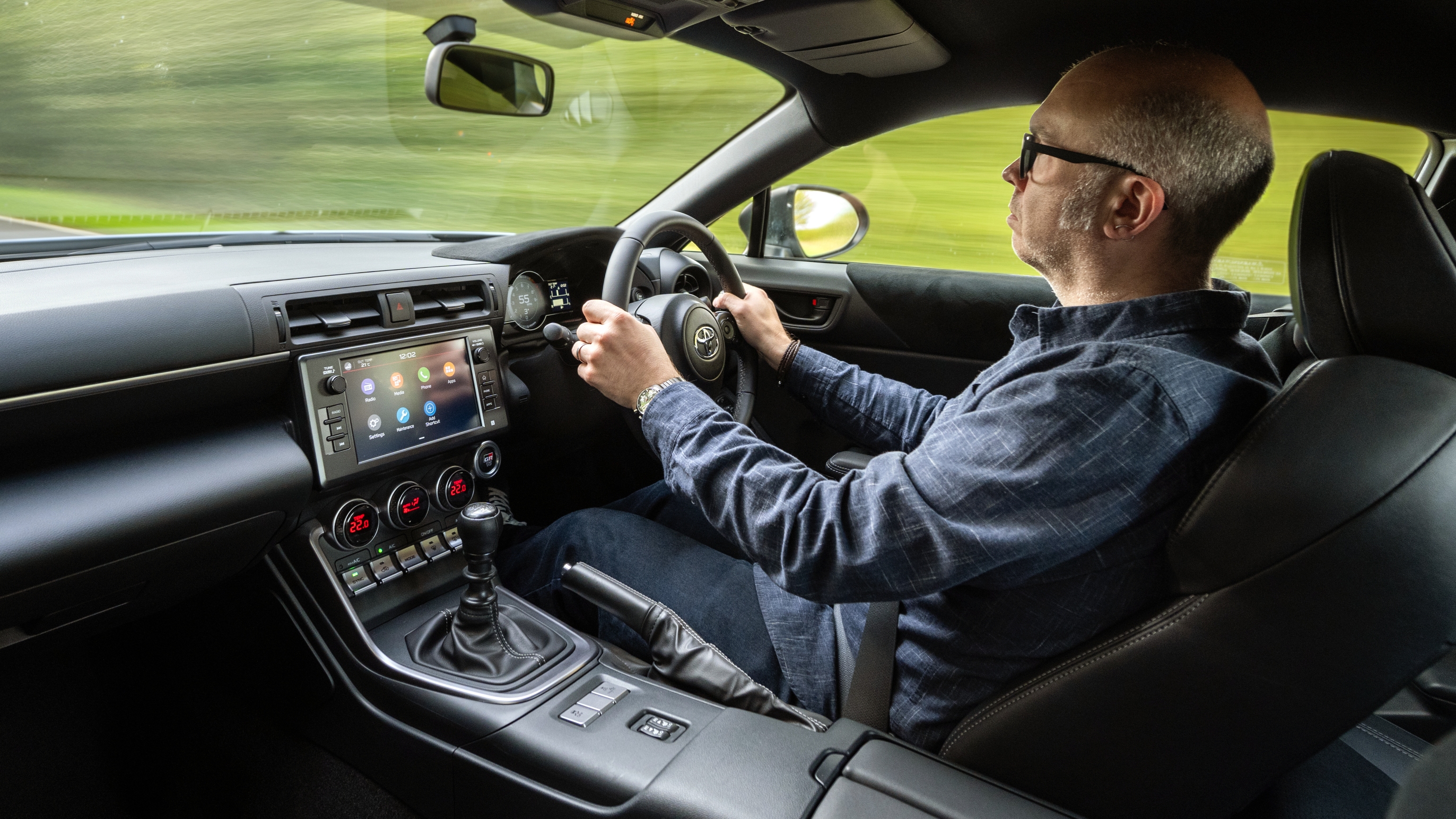 Toyota GR86 interior driving