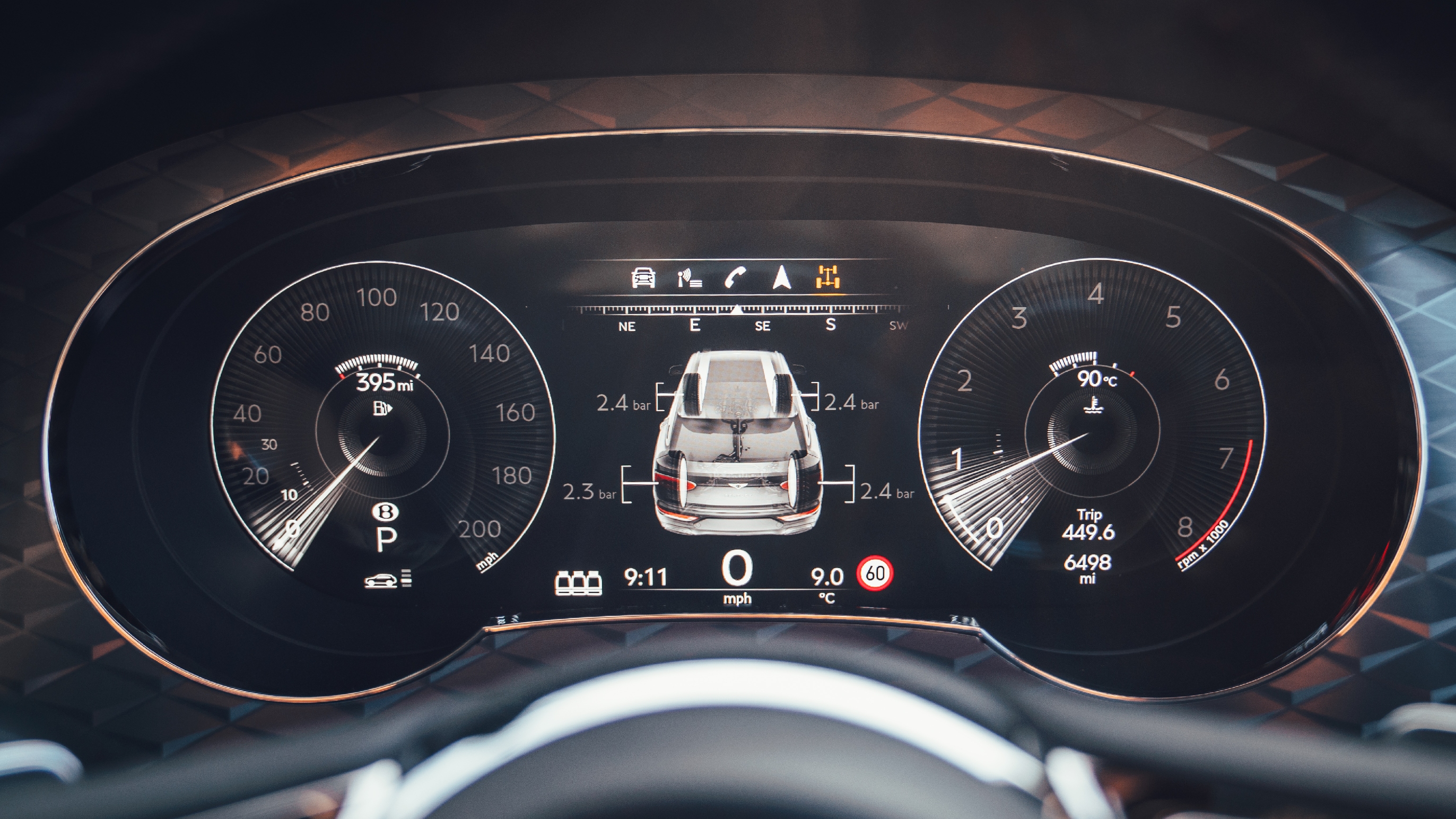 Bentley Bentayga driver's display