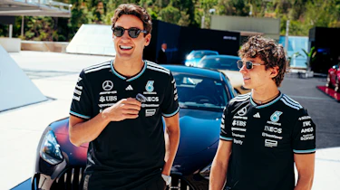 George Russell and Kimi Antonelli