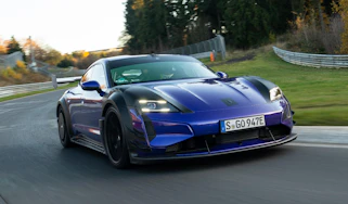 Porsche Taycan with Manthey Racing kit Nürburgring