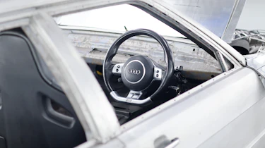 Audacious IV Audi Quattro restomod steering wheel