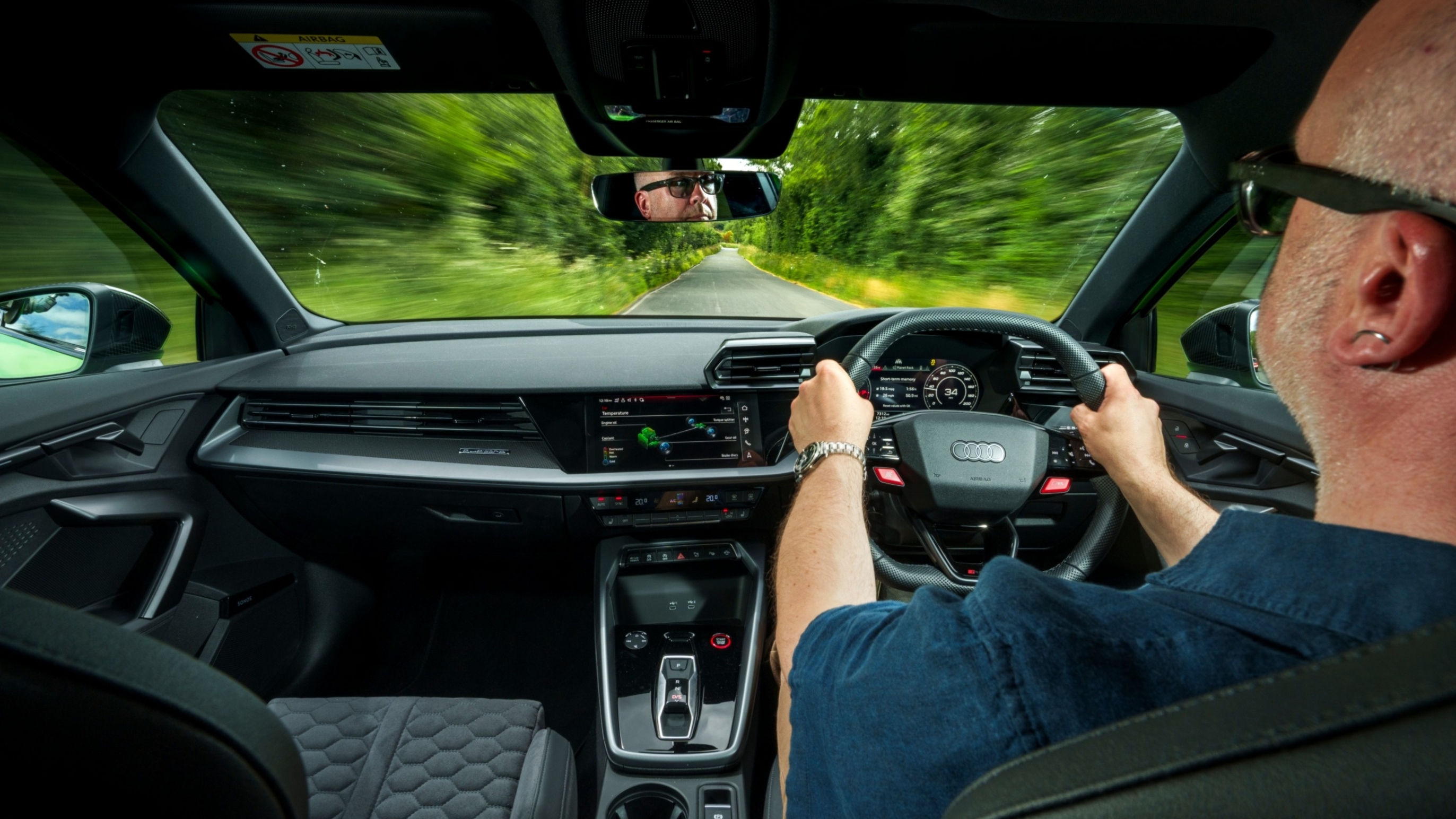 Audi RS3 interior driving