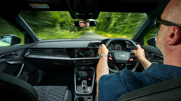 Audi RS3 interior driving