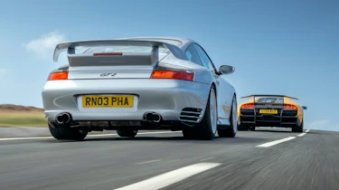 Porsche 911 (996) GT2 and Lamborghini Murcielago SV