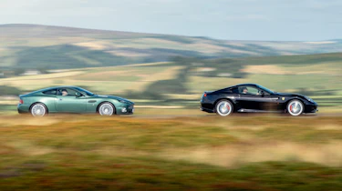Aston Martin Vanquish and Ferrari 599