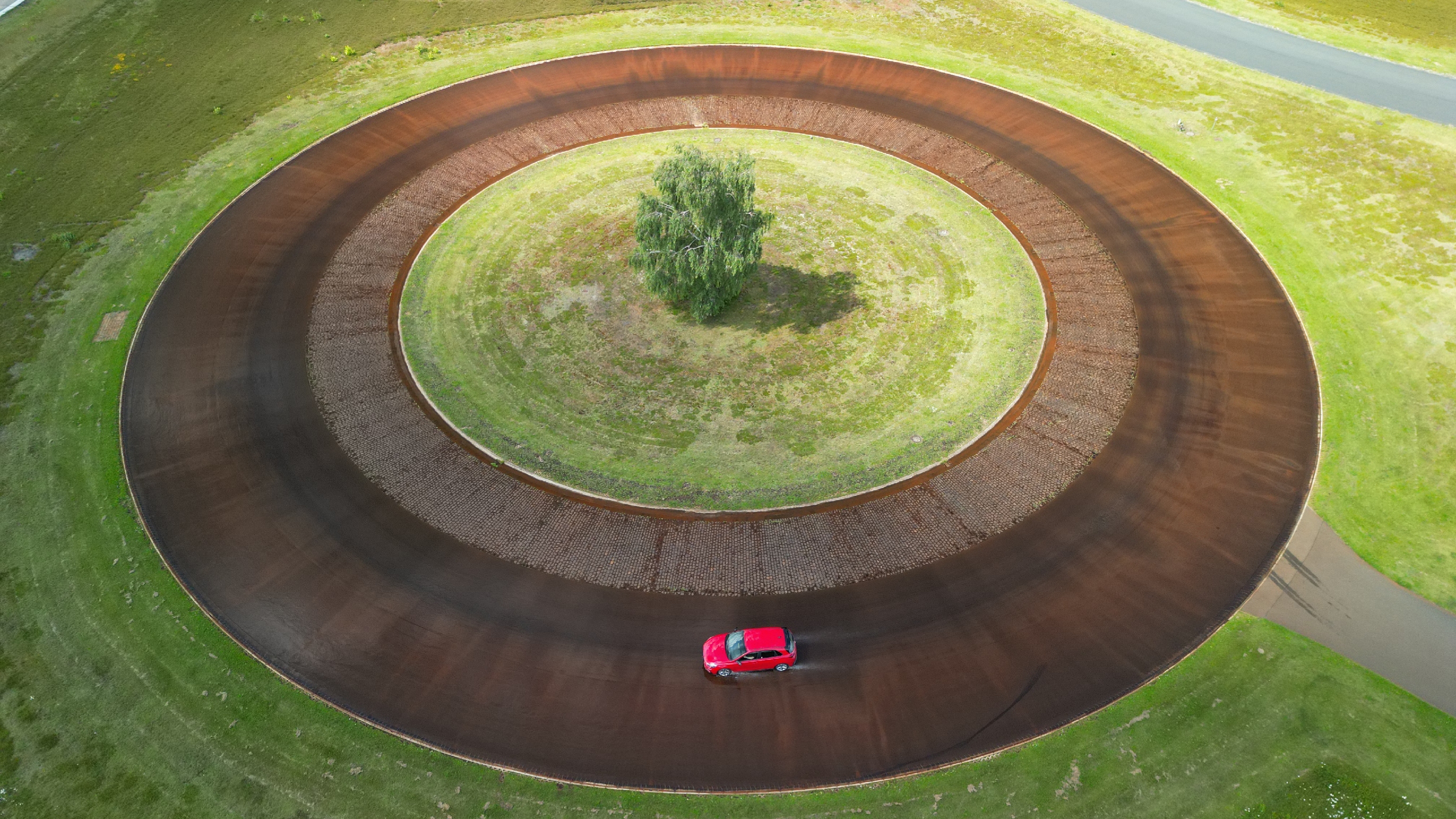 Wet circle tyre test